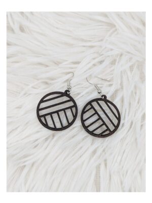 Boucles d'oreilles en bois - Géométrique