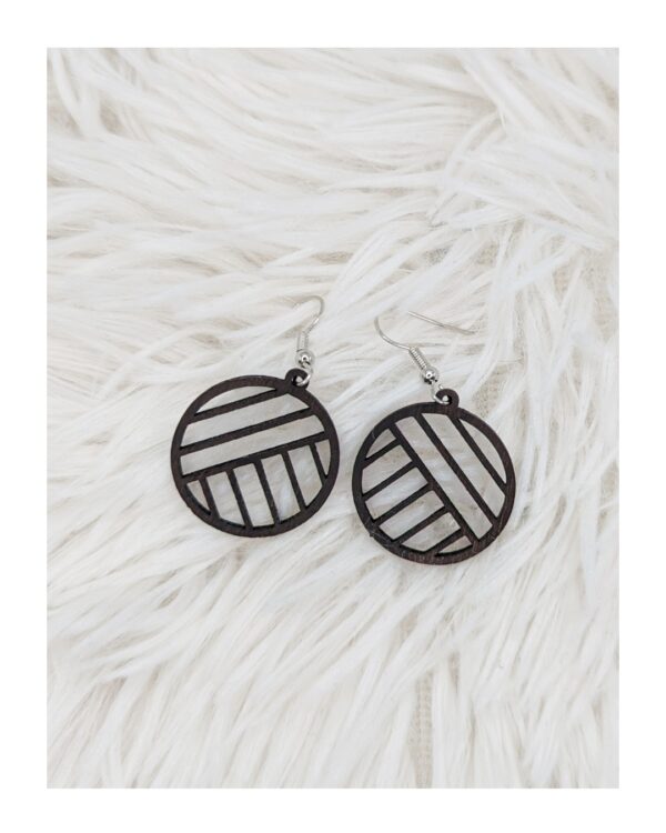 Boucles d'oreilles en bois - Géométrique