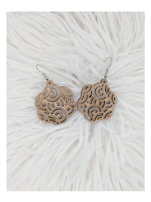 Boucles d'oreilles en bois - Géométrique