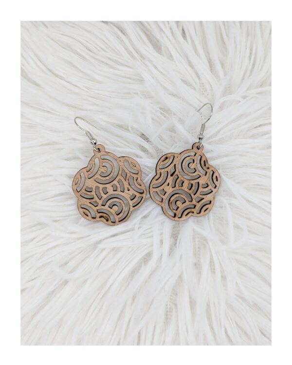 Boucles d'oreilles en bois - Géométrique