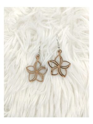 Boucles d'oreilles en bois - Géométrique
