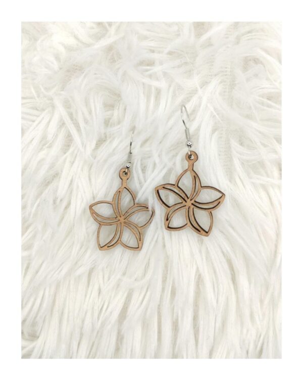 Boucles d'oreilles en bois - Géométrique