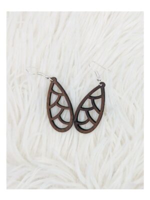 Boucles d'oreilles en bois - Géométrique