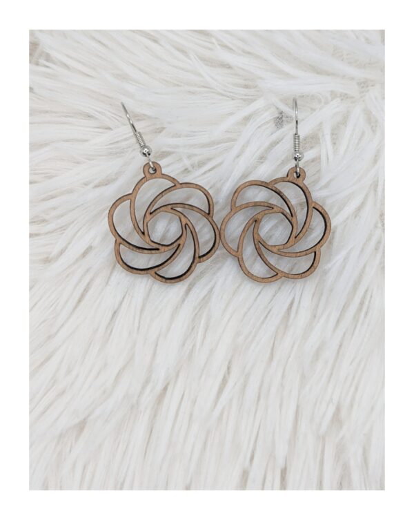 Boucles d'oreilles en bois - Géométrique