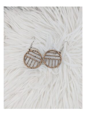 Boucles d'oreilles en bois - Géométrique