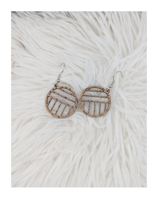 Boucles d'oreilles en bois - Géométrique