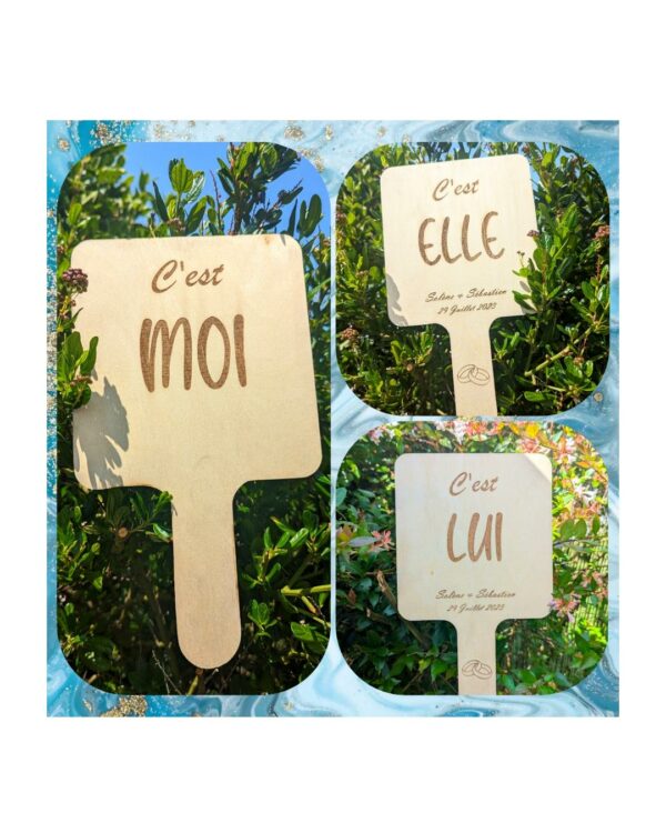 Pancarte pour jeu mariage
