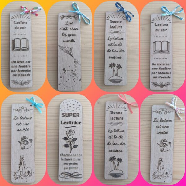 Marque-pages en bois