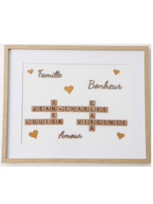 Cadre famille "Scrabble"
