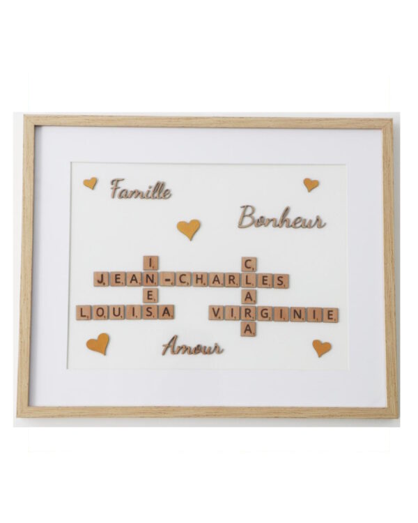 Cadre famille "Scrabble"